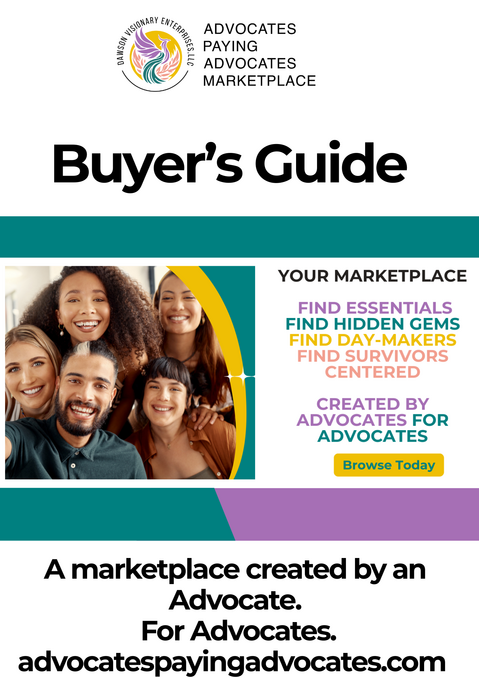 5 smiling people next to a banner about the APA Marketplace with Find Essentials Find Hidden Gems, Find Surivor Centered